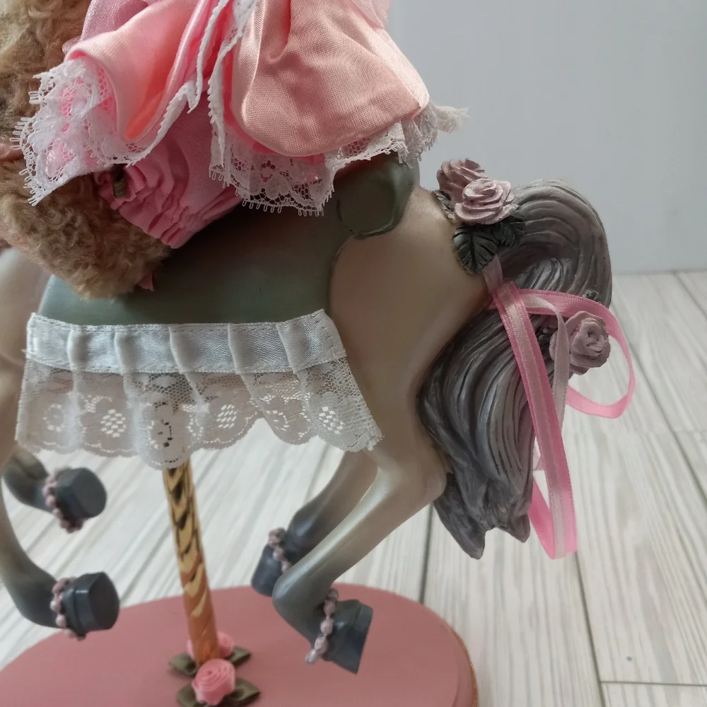 Ashton Drake Vintage 1997 Gallery Teddy Bears Coquette Carousel Horse